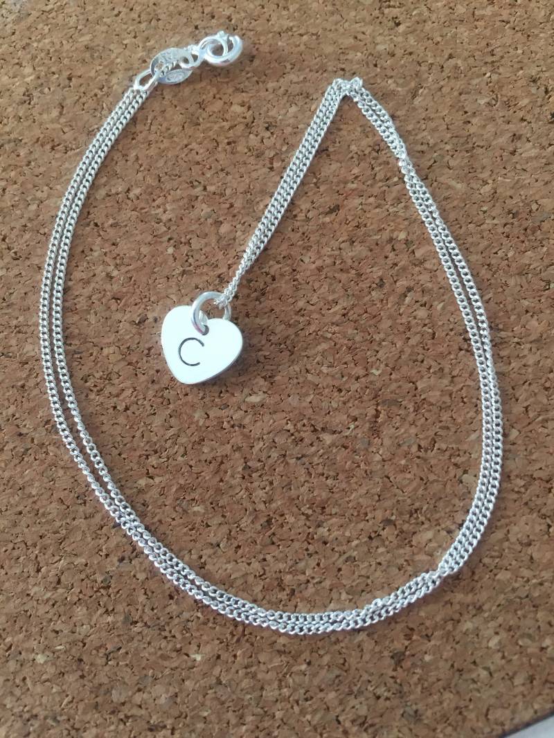 Personalisierter Monogramm Anhänger Aus Sterling Silber von ESjoradesign