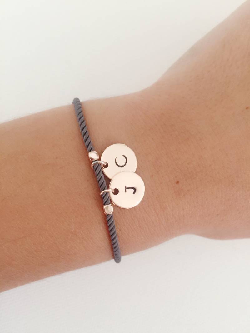 Personalisierter Rose Gold Anfang Armband Einstellbarer Freundschaftsschmuck von ESjoradesign
