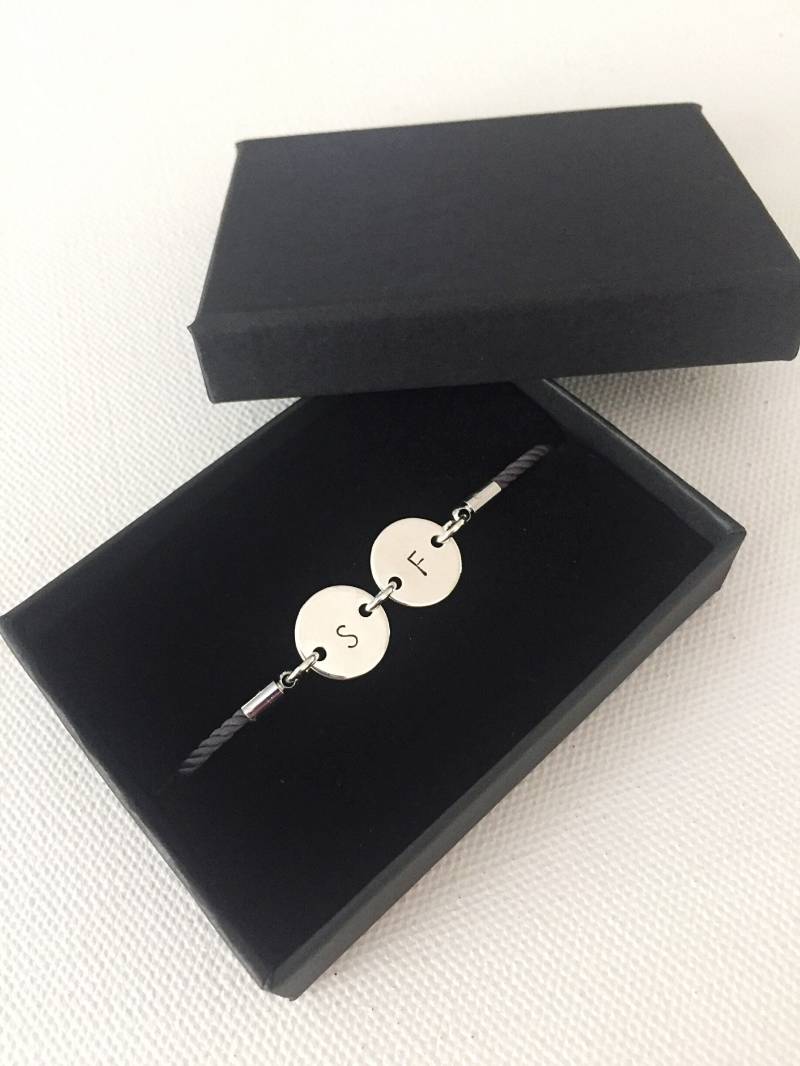 Personalisiertes Initial Armband Paar Oder Freundschaft Geschenk von ESjoradesign