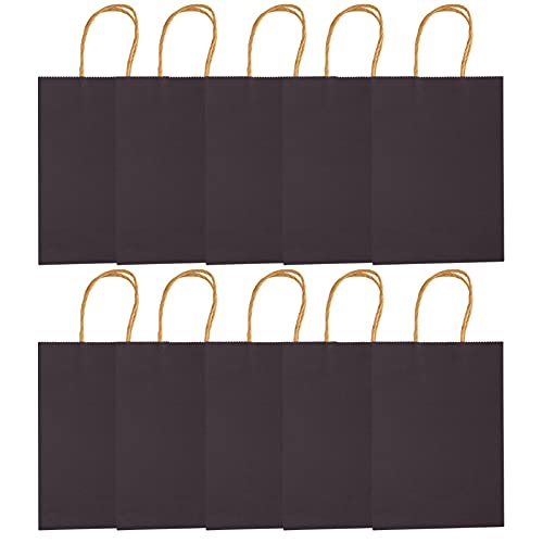 ETAINGYEUN 10pcs tragbare Party Kraftpapier Tasche Einfache Einkaufsverpackung Souvenirs Bag mit Griff für Hochzeitsfeiern Vorräte (15 * 8 * 21) von ETAINGYEUN