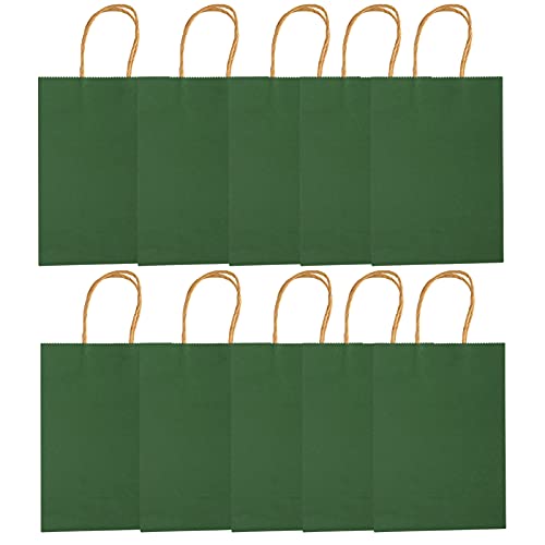 ETAINGYEUN 10pcs tragbare Party Kraftpapier Tasche Einfache Einkaufsverpackung Souvenirs Bag mit Griff für Hochzeitsfeiern Vorräte (15 * 8 * 21) von ETAINGYEUN