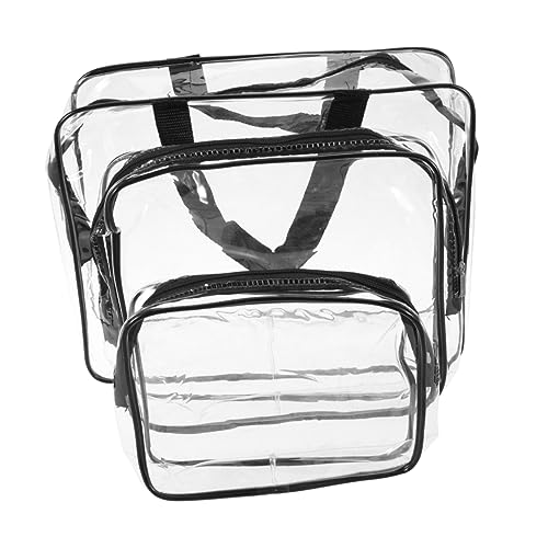ETANULPEX 3 1 wasserdichtes transparentes PVC-Kosmetik-Tragetaschen-Set, multifunktionaler Organizer for Toilettenartikel und Make-up, stilvolles schwarzes Design/94 ETANULPEX 3 1 wasserdichtes transparentes PVC-Kosmetik-Tragetaschen-Set, multifunktionaler Organizer for Toilettenartikel und Make-up, stilvolles schwarzes Design/94 von ETANULPEX