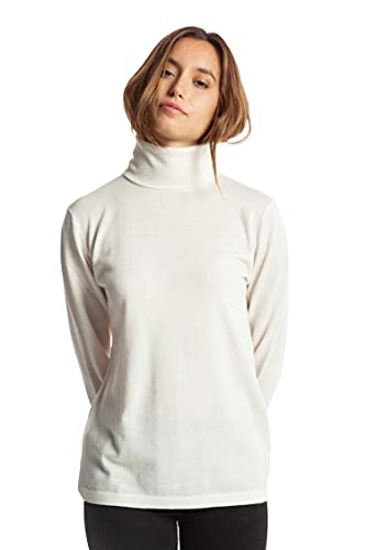 ETERKNITY - Damen Pullover mit Rollkragen aus Extra Fine Merinowolle, Weiß, L von ETERKNITY