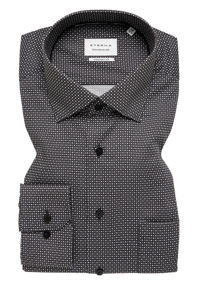 COMFORT FIT Hemd in anthrazit bedruckt von ETERNA Mode GmbH