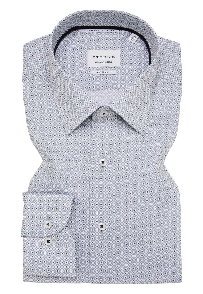 MODERN FIT Hemd in silber bedruckt von ETERNA Mode GmbH