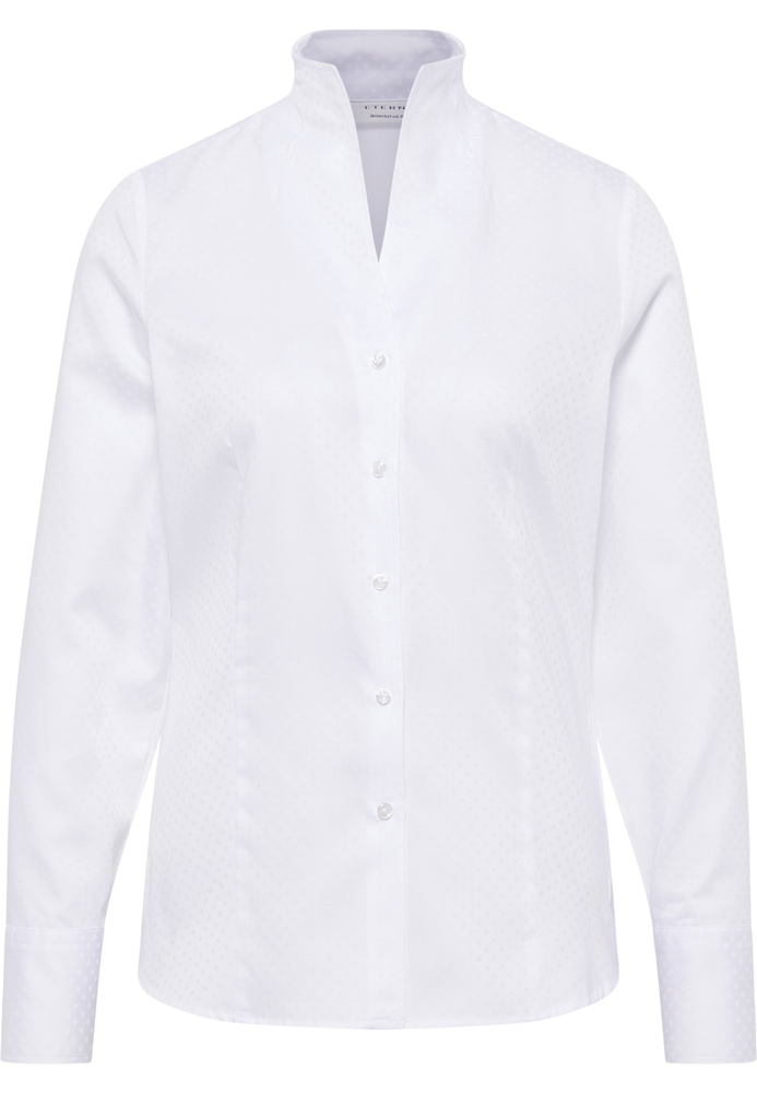 Hemdbluse in weiß strukturiert von ETERNA Mode GmbH