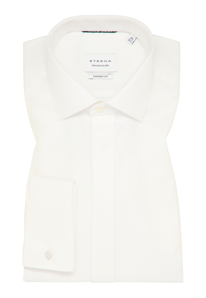 COMFORT FIT Cover Shirt in beige unifarben von ETERNA Mode GmbH