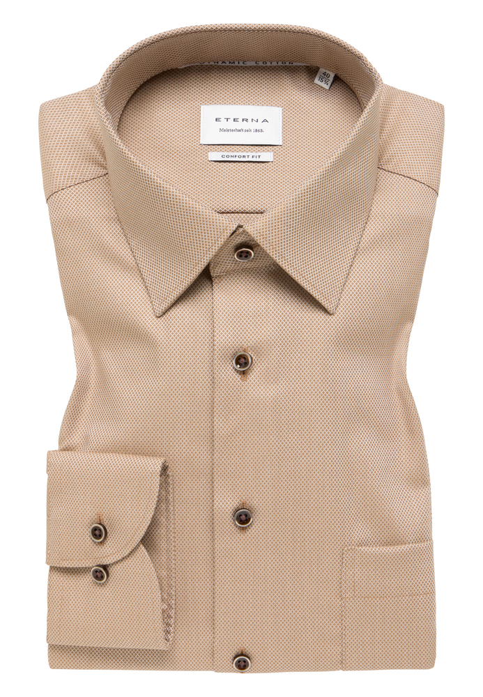 COMFORT FIT Dynamic Cotton in braun strukturiert von ETERNA Mode GmbH