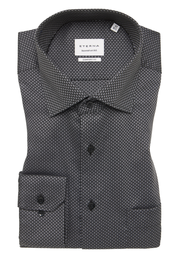 COMFORT FIT Hemd in anthrazit strukturiert von ETERNA Mode GmbH