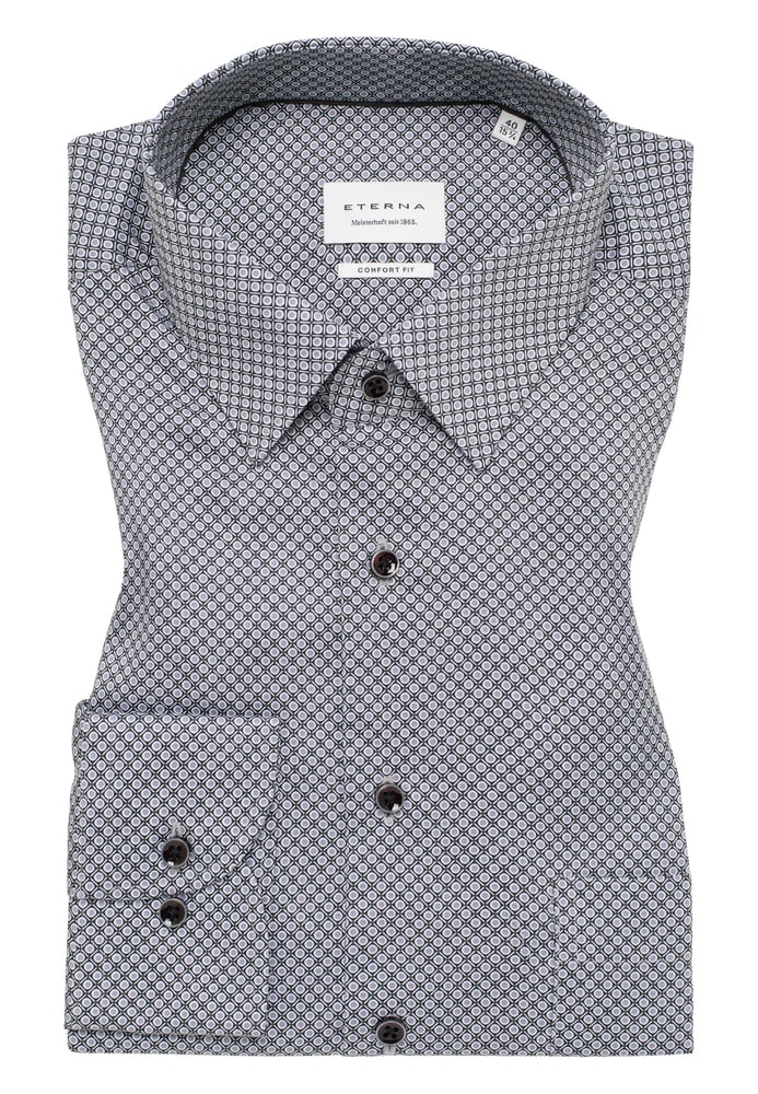 COMFORT FIT Hemd in grau bedruckt von ETERNA Mode GmbH