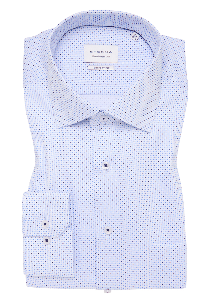 COMFORT FIT Hemd in hellblau bedruckt von ETERNA Mode GmbH