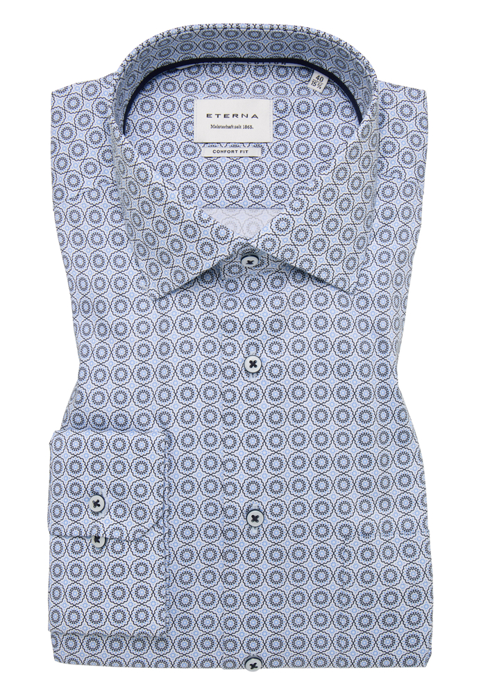 COMFORT FIT Dynamic Cotton in royal blau bedruckt von ETERNA Mode GmbH