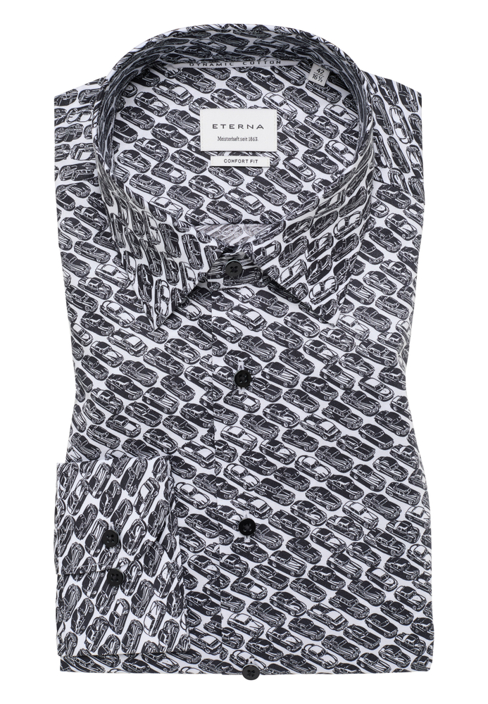 COMFORT FIT Hemd in schwarz bedruckt von ETERNA Mode GmbH