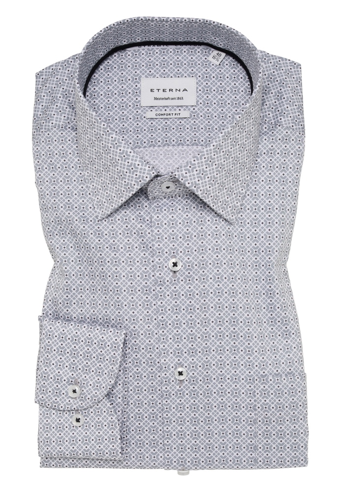 COMFORT FIT Hemd in silber bedruckt von ETERNA Mode GmbH