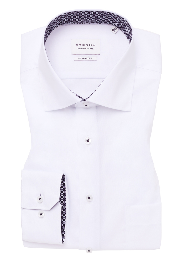 COMFORT FIT Hemd in weiß unifarben von ETERNA Mode GmbH
