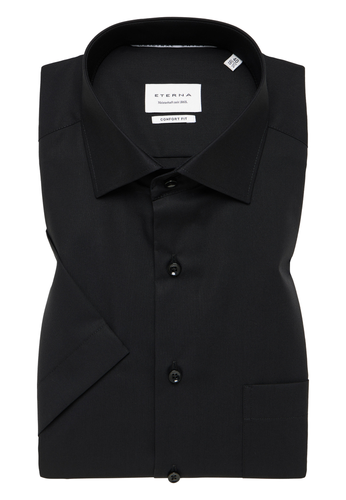 COMFORT FIT Original Shirt in schwarz unifarben von ETERNA Mode GmbH