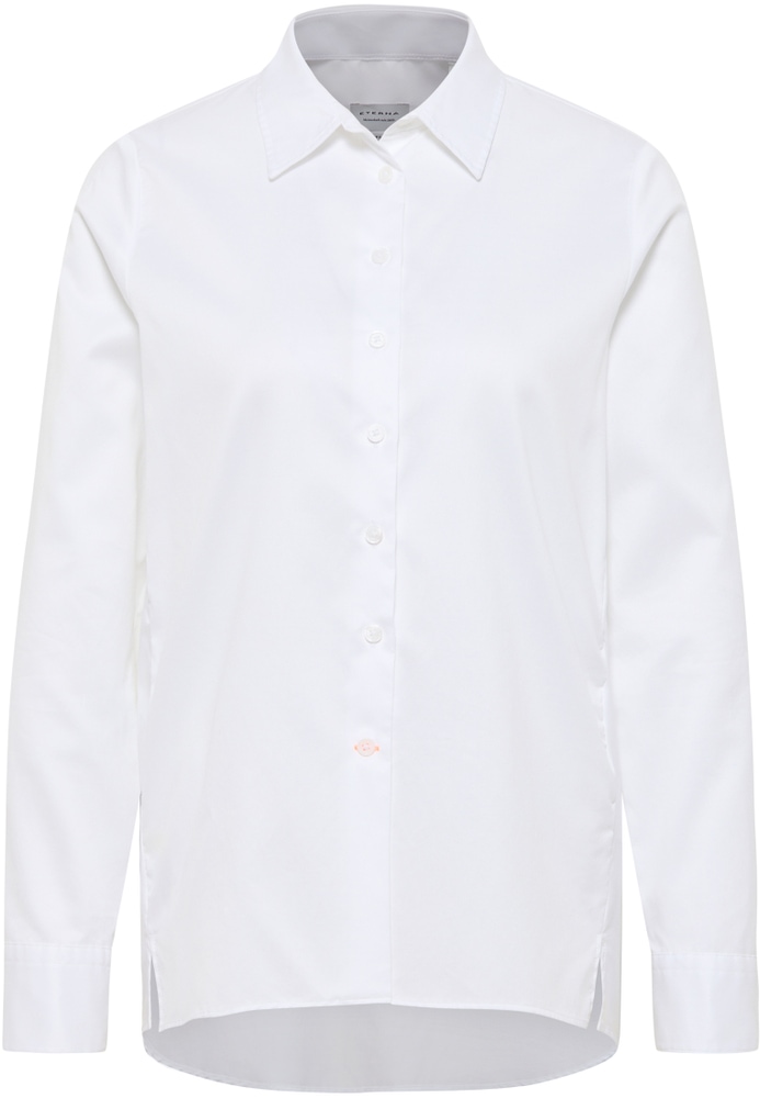 Soft Luxury Shirt Bluse in off-white unifarben von ETERNA Mode GmbH