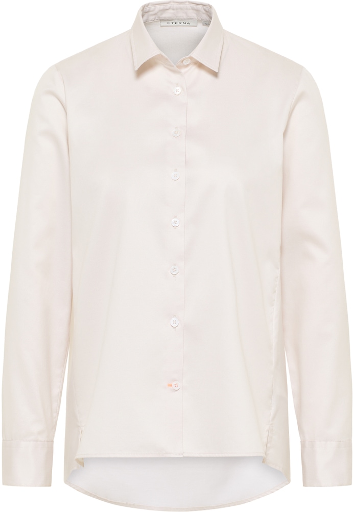 Soft Luxury Shirt Bluse in sand unifarben von ETERNA Mode GmbH