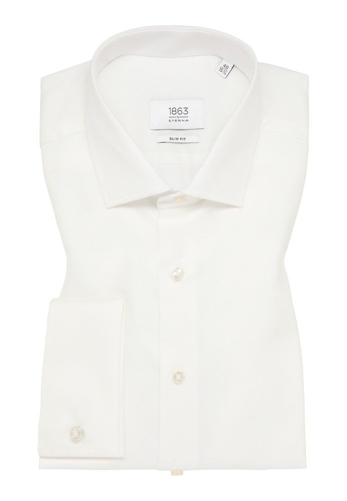 SLIM FIT Luxury Shirt in champagner unifarben von ETERNA Mode GmbH