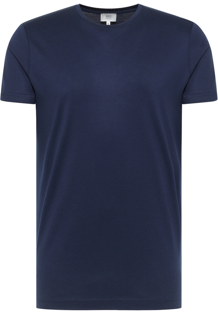 Shirt in dunkelblau unifarben von ETERNA Mode GmbH