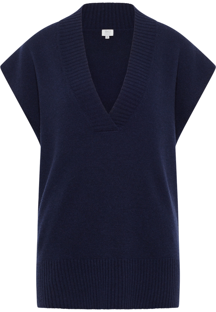 Strick Pullover in navy unifarben von ETERNA Mode GmbH