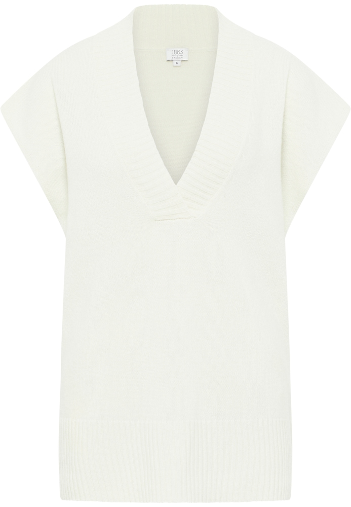 Strick Pullover in off-white unifarben von ETERNA Mode GmbH