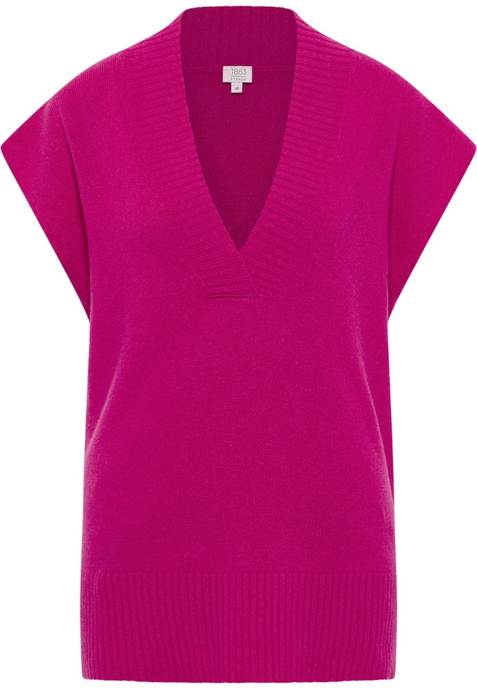 Strick Pullover in pink unifarben von ETERNA Mode GmbH