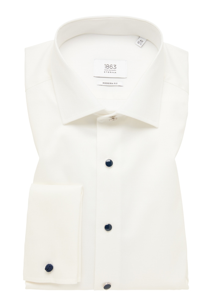 MODERN FIT Luxury Shirt in champagner unifarben von ETERNA Mode GmbH