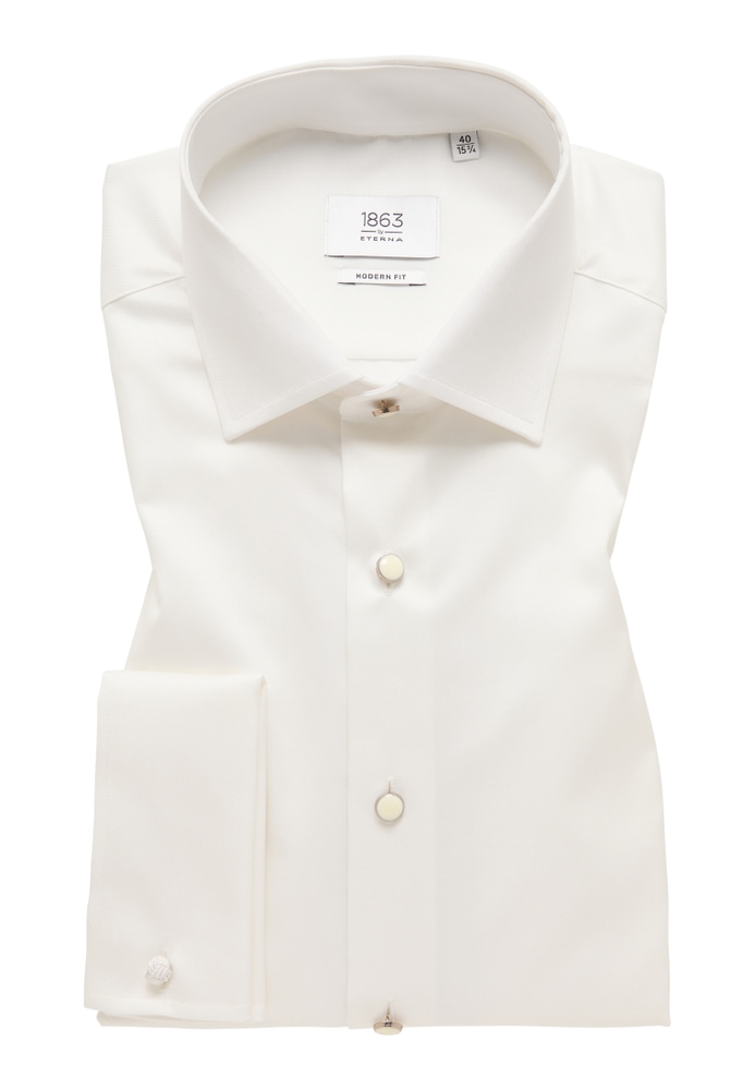 MODERN FIT Luxury Shirt in champagner unifarben von ETERNA Mode GmbH