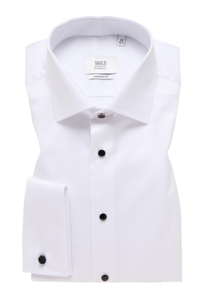 MODERN FIT Luxury Shirt in weiß unifarben MODERN FIT Luxury Shirt in weiß unifarben von ETERNA Mode GmbH