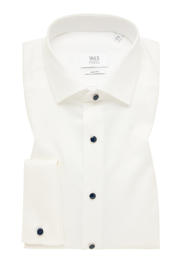 SLIM FIT Luxury Shirt in champagner unifarben von ETERNA Mode GmbH