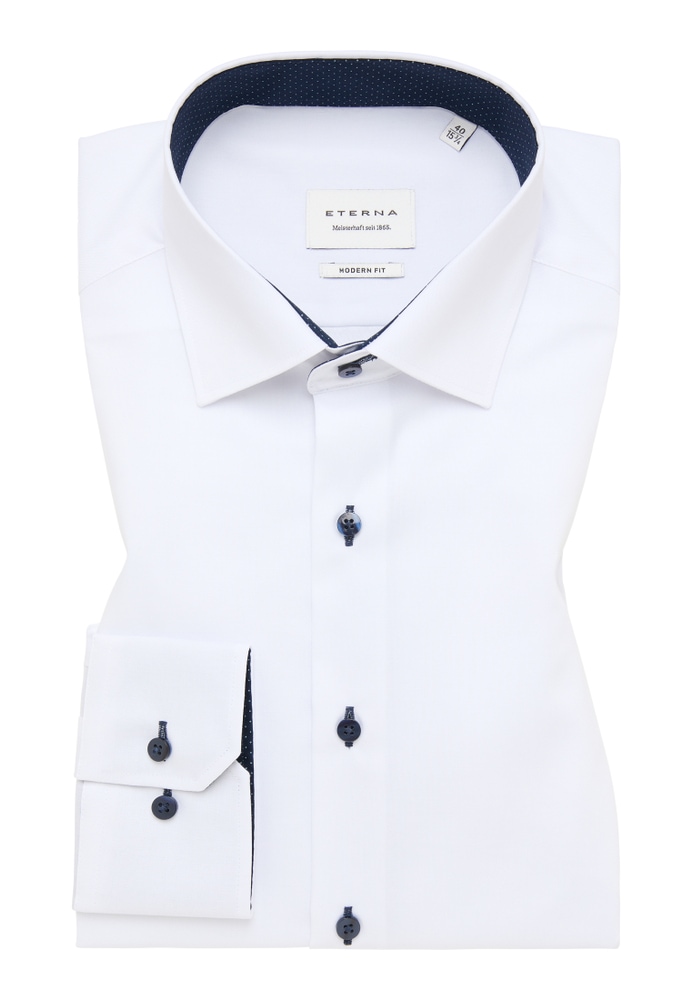 MODERN FIT Hemd in weiß unifarben von ETERNA Mode GmbH