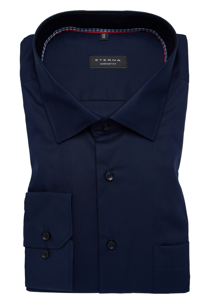 Hemd in navy unifarben von ETERNA Mode GmbH