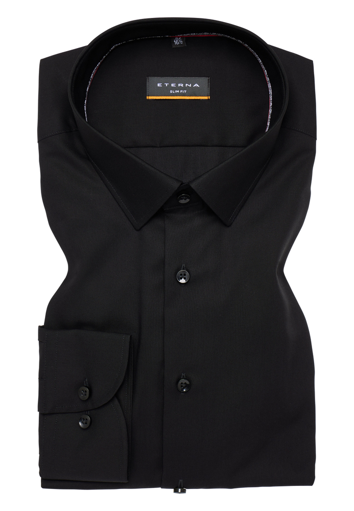 Hemd in schwarz unifarben von ETERNA Mode GmbH