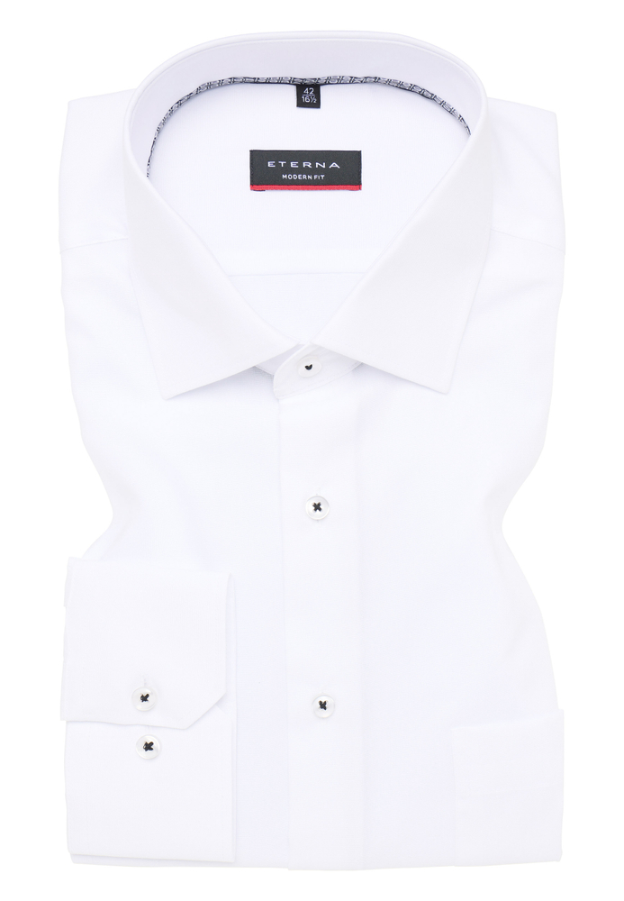 MODERN FIT Hemd in weiß unifarben von ETERNA Mode GmbH