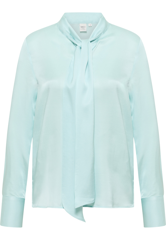 Hemdbluse in aqua unifarben von ETERNA Mode GmbH