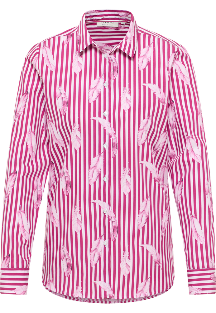 Hemdbluse in aubergine bedruckt von ETERNA Mode GmbH