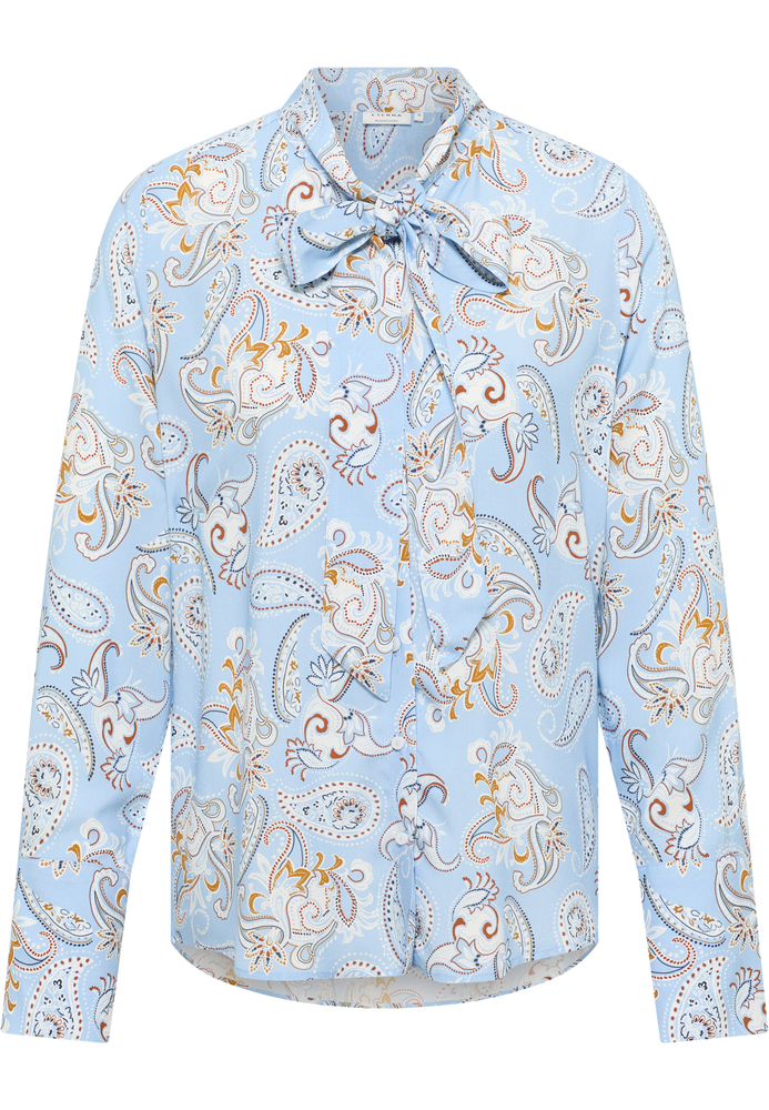 Hemdbluse in hellblau bedruckt von ETERNA Mode GmbH