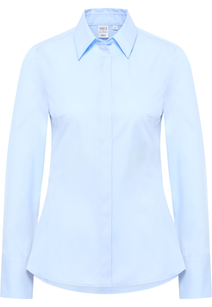 Hemdbluse in hellblau unifarben von ETERNA Mode GmbH