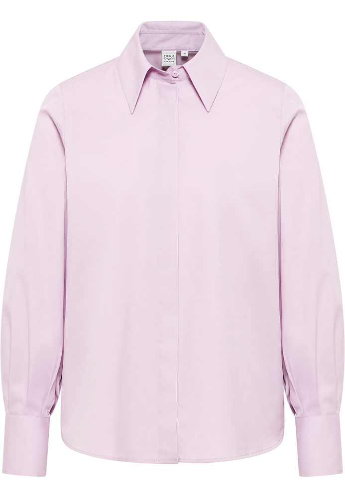 Hemdbluse in lavender unifarben von ETERNA Mode GmbH