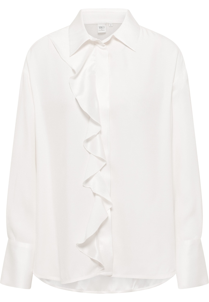 Hemdbluse in off-white unifarben von ETERNA Mode GmbH
