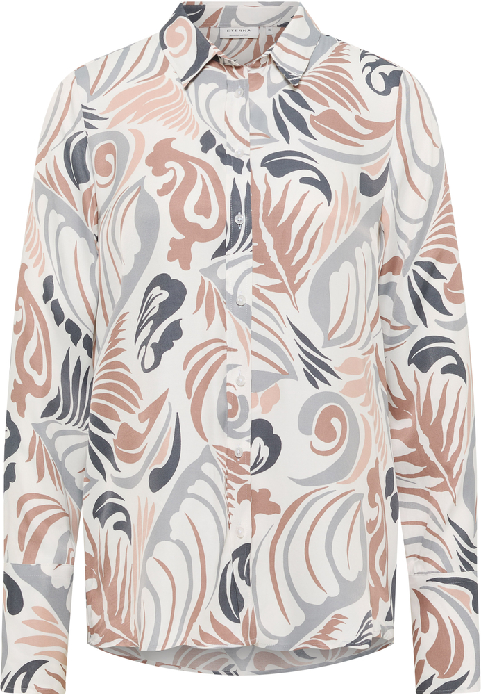 Hemdbluse in silber bedruckt von ETERNA Mode GmbH