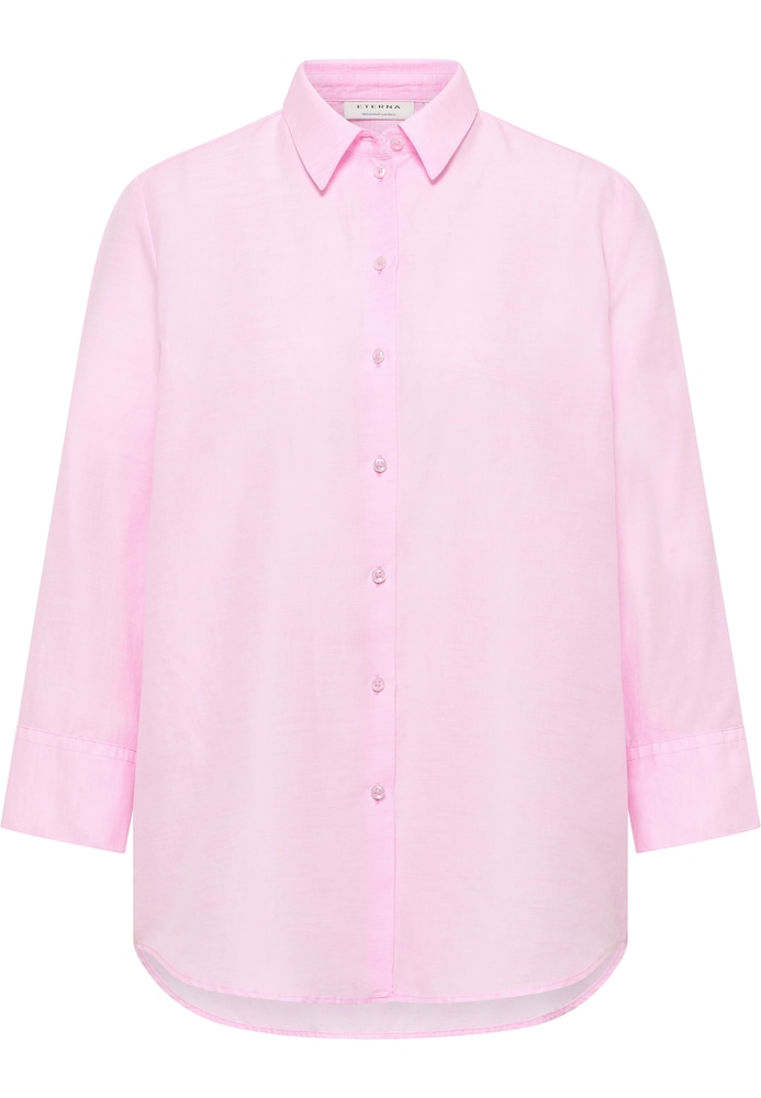 Linen Shirt Bluse in soft pink unifarben von ETERNA Mode GmbH