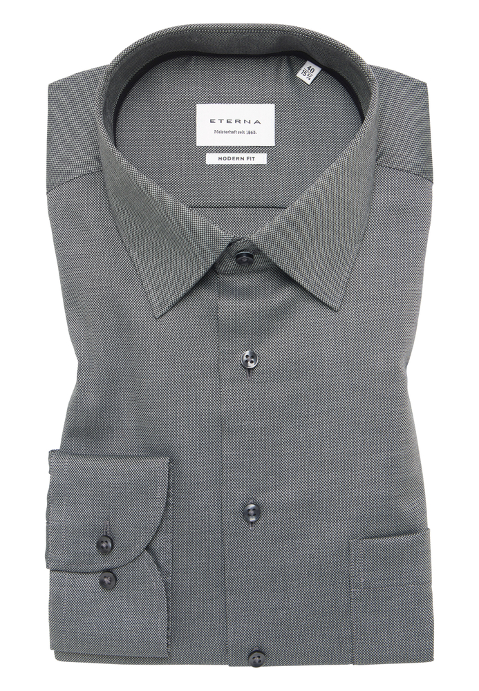 MODERN FIT Hemd in anthrazit strukturiert MODERN FIT Hemd in anthrazit strukturiert von ETERNA Mode GmbH