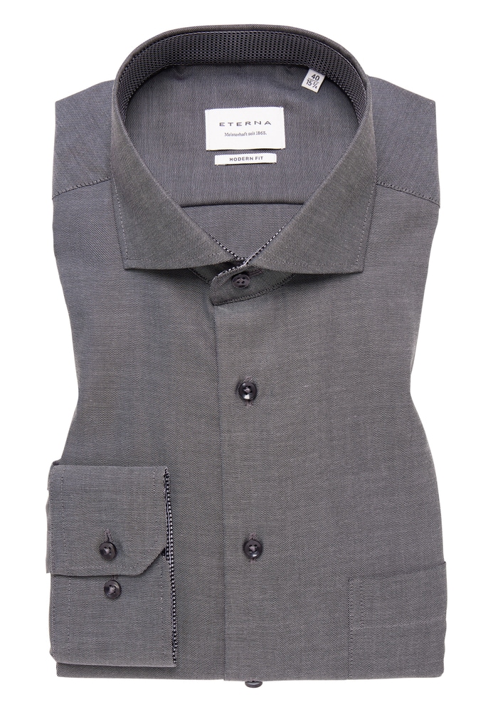 MODERN FIT Hemd in anthrazit unifarben von ETERNA Mode GmbH
