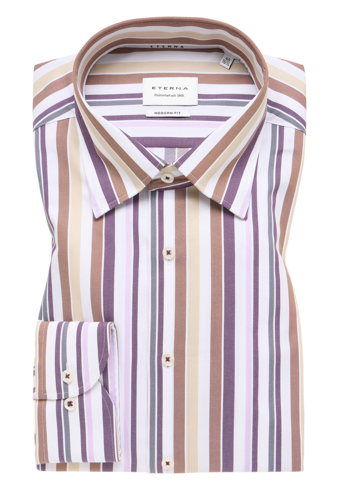 MODERN FIT Hemd in aubergine gestreift MODERN FIT Hemd in aubergine gestreift von ETERNA Mode GmbH