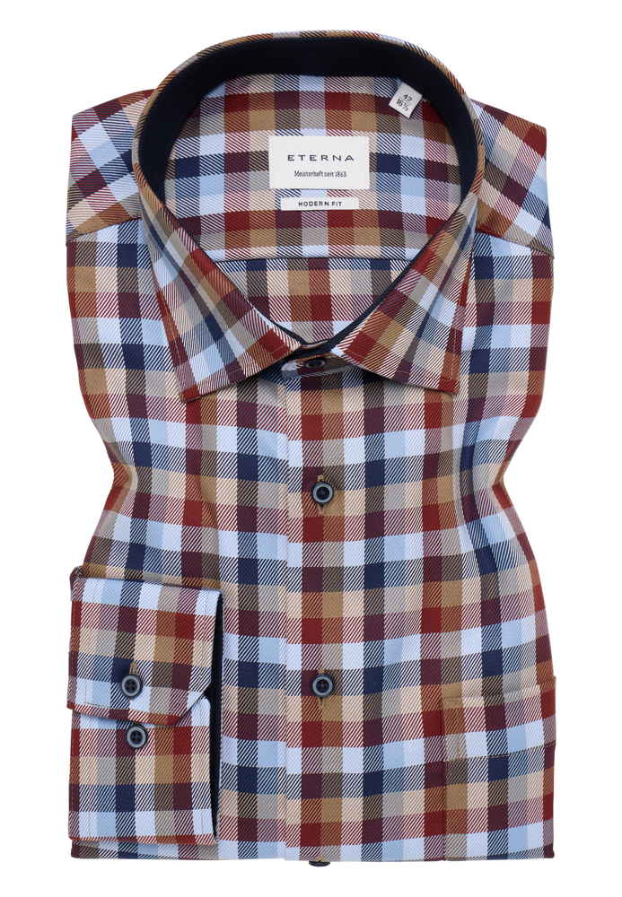 MODERN FIT Hemd in blau kariert MODERN FIT Hemd in blau kariert von ETERNA Mode GmbH