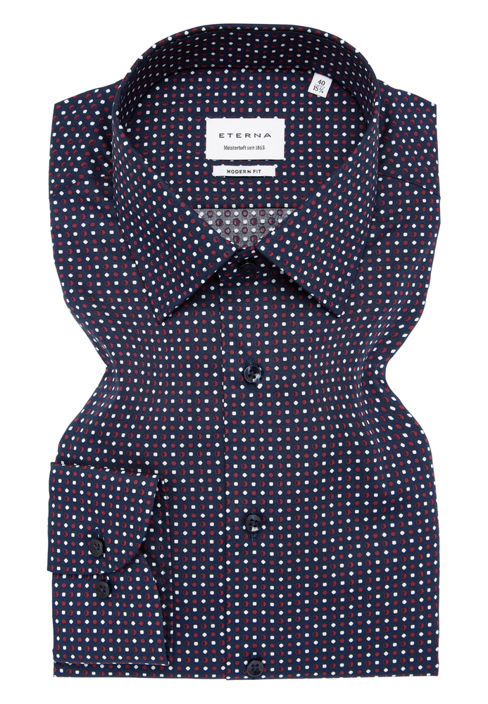 MODERN FIT Hemd in burgunder bedruckt von ETERNA Mode GmbH