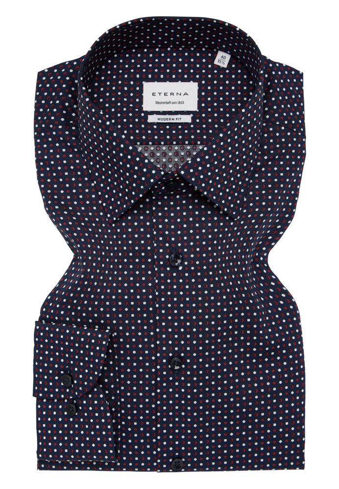 MODERN FIT Hemd in burgunder bedruckt von ETERNA Mode GmbH