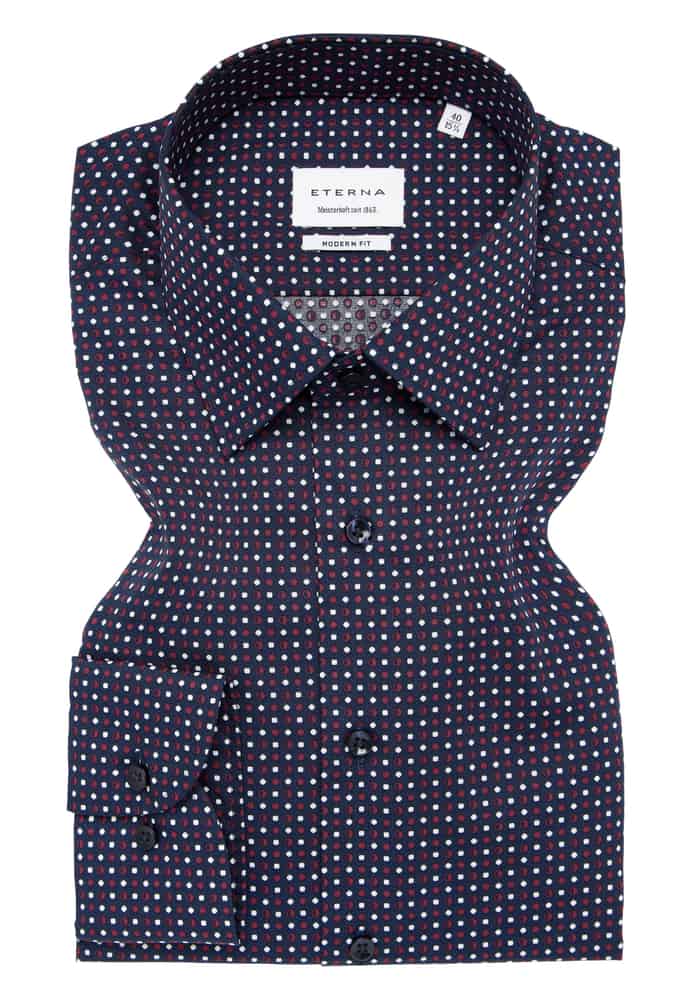 MODERN FIT Hemd in burgunder bedruckt von ETERNA Mode GmbH